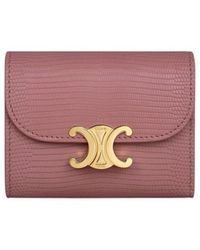 Celine - Small Flap Wallet Triomphe - Lyst