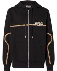 Gcds - Logo Stripe Zip-Up Hoodie - Lyst