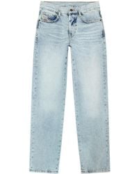 DIESEL - D-Ark Logo-Patch Straight-Leg Jeans - Lyst