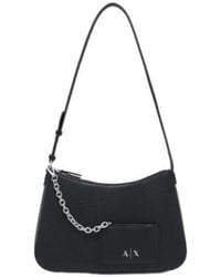 ARMANI EXCHANGE - Crossbody Bag With A Textured Grain And Chain - Lyst