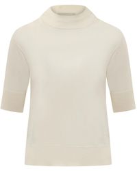 Jil Sander - Mock-Neck Knitted Top - Lyst