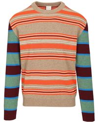 Paul Smith - Striped Crew Neck Knitted Sweater - Lyst