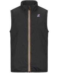 K-Way - Stand-Collar Zip-Up Vest - Lyst