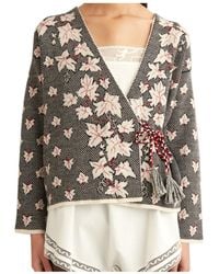 Bode - Patterned Jacquard Knit Cardigan - Lyst