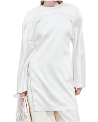 Bottega Veneta - Wool And Silk Satin Top - Lyst