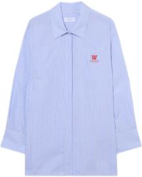 Off-White c/o Virgil Abloh - Striped Poplin Shirt Mini Dress - Lyst