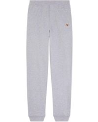 Maison Kitsuné - Maison Kitsuné Fox Head Patch Elastic Waist Jogging Pants - Lyst