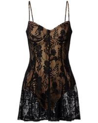 Norma Kamali - Pickleball Semi-Sheer Lace Minidress - Lyst