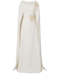 Safiyaa - Yuna Faux Pearl-Embellished Crepe Gown - Lyst