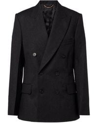 Victoria Beckham - Double-Breasted Virgin Wool Blazer - Lyst