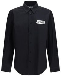 Versace - Jeans Couture Logo Patch Cotton Shirt - Lyst