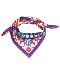 Dolce & Gabbana - Carretto-Printed Square Twill Scarf - Lyst