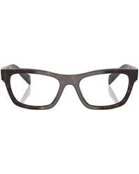 Prada - Eyewear Rectangular Frame Glasses - Lyst