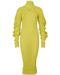 Bottega Veneta - Turtleneck Cut-Out Rib-Knit Dress - Lyst