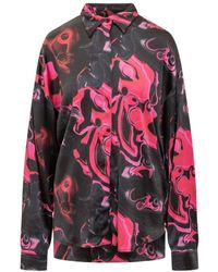 MSGM - Allover Graphic Printed Long-Sleeved Shirt - Lyst