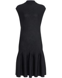 Alaïa - Alaïa Sculptural Godet Knit Cap Sleeve Dress - Lyst