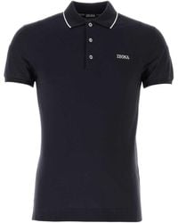 ZEGNA - Logo Embroidered Short-Sleeved Polo Shirt - Lyst