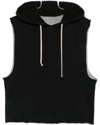 Rick Owens - Sleeveless Drawstring-Hood Hoodie - Lyst