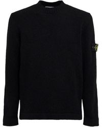 Stone Island - Wool Blend Crewneck Sweater - Lyst