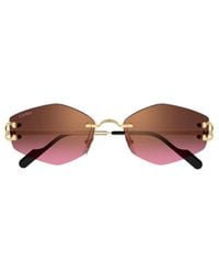 Cartier - Panthère Geometric-Frame Sunglasses - Lyst