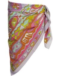 PUCCI - Pucci Angoli Printed Pareo Scarf - Lyst