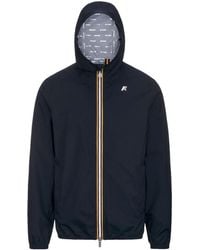 K-Way - Logo Printed Hooded Zipped Jacket - Lyst