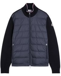 Moncler - Quilted Shell And Knit Jacket - Lyst