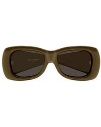 Saint Laurent - Howl Rectangle-Frame Sunglasses - Lyst