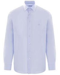 Etro - Pegaso Embroidered Buttoned Poplin Shirt - Lyst