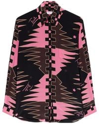 PUCCI - Valdimontone Print Oversized Silk Shirt - Lyst