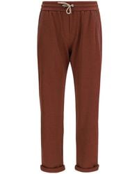 Brunello Cucinelli - Drawstring Turn-Up Track Pants - Lyst
