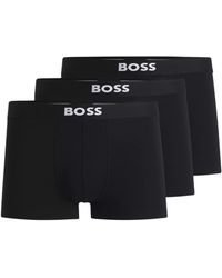 BOSS - 3 Pack Boxer Briefs With Logo Waistband - Lyst