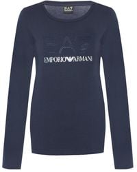 Emporio Armani - Logo Long-Sleeved T-Shirt - Lyst