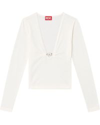 DIESEL - M-Piaffy V-Neck Top - Lyst