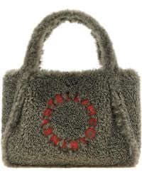 Stella McCartney - Stella Logo Embroidered Shearling Tote Bag - Lyst