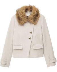 Ba&sh - Terry Fur-Trimmed Coat - Lyst