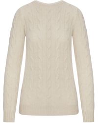 Ralph Lauren - Cable-Knit Crewneck Sweater - Lyst