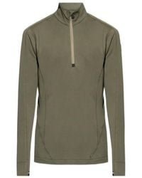 Moncler - Grenoble Logo Patch Front Zipped Sweatshirt - Lyst