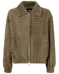 Fendi - Reversible Shearling Blouson - Lyst