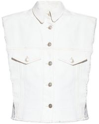 Isabel Marant - Tyra Raw-Cut Edge Denim Vest - Lyst