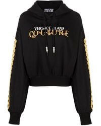 Versace Jeans Couture - Couture Logo Couture-Printed Drawstring Hoodie - Lyst