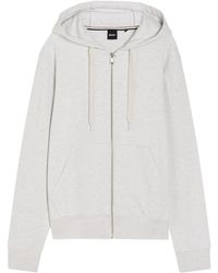 BOSS - Spence Cotton Zip Hoodie - Lyst