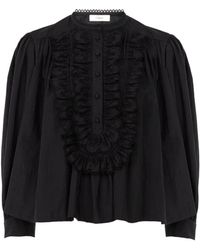 Chloé - Chloé Gathered Ruffle Top - Lyst