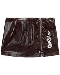 Off-White c/o Virgil Abloh - Crinkle Coated Logo Embroidery Skirt - Lyst