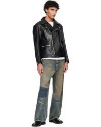 Neighborhood - Biker Leather Jacket - Lyst