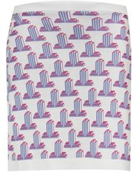 Lanvin - Geometric-Monogram Knitted Mini-Skirt - Lyst