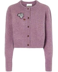 ALÉMAIS - Sequin-Embellished Mohair, Alpaca And Wool-Blend Cardigan - Lyst