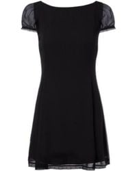 Posse - Priscilla Lace-Trimmed Silk Minidress - Lyst