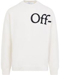 Off-White c/o Virgil Abloh - Bookish Logo-Patch Knitted Jumper - Lyst