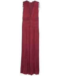 Ulla Johnson - Tasneem V-Neck Tie-Shoulder Maxi Dress - Lyst